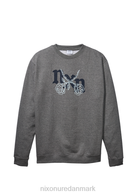 tøj Nixon rosas crew sweatshirt mørk gråmeleret/grå 06F4475
