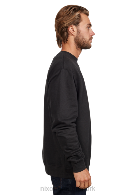 tøj Nixon rosas crew sweatshirt sort/rød 06F4474