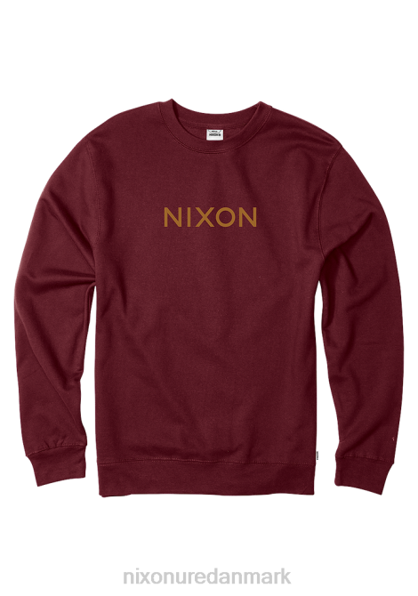 tøj Nixon wordmark crew sweatshirt bordeaux 06F4461