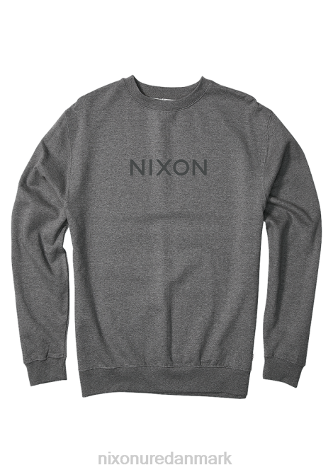 tøj Nixon wordmark crew sweatshirt mørk gråmeleret 06F4459