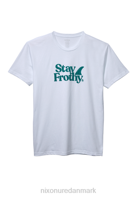 tøj Nixon forbliv skummende repreve t-shirt hvid/salvie 06F4515