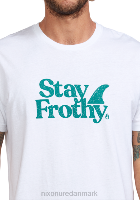 tøj Nixon forbliv skummende repreve t-shirt hvid/salvie 06F4515