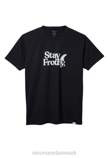 tøj Nixon forbliv skummende repreve t-shirt sort hvid 06F4514
