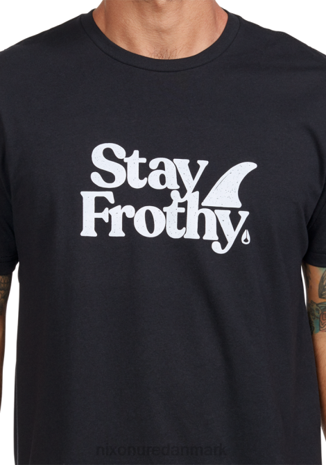 tøj Nixon forbliv skummende repreve t-shirt sort hvid 06F4514