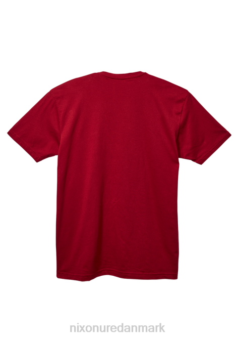 tøj Nixon og script eco-repreve t-shirt kardinal/hvid 06F4500