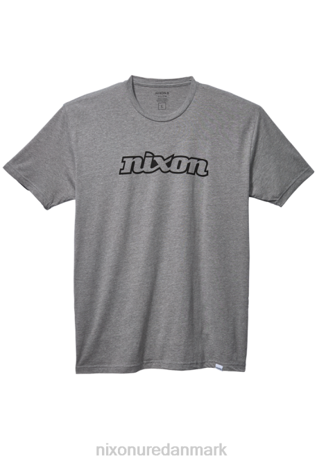 tøj Nixon og script eco-repreve t-shirt mørk gråmeleret/sort 06F4501
