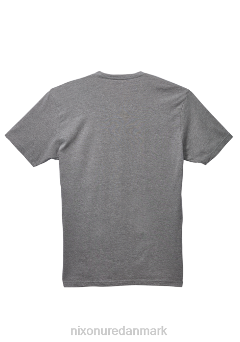 tøj Nixon og script eco-repreve t-shirt mørk gråmeleret/sort 06F4501