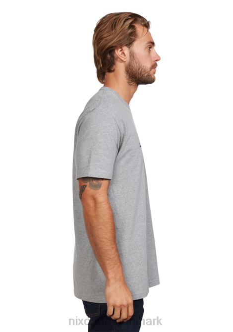 tøj Nixon og script eco-repreve t-shirt mørk gråmeleret/sort 06F4501