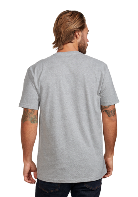 tøj Nixon og script eco-repreve t-shirt mørk gråmeleret/sort 06F4501