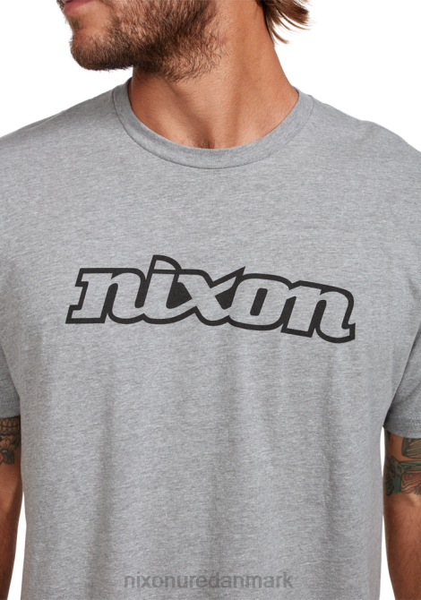 tøj Nixon og script eco-repreve t-shirt mørk gråmeleret/sort 06F4501