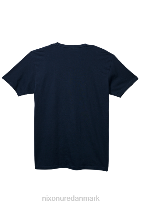 tøj Nixon og script eco-repreve t-shirt marineblå/hvid 06F4498