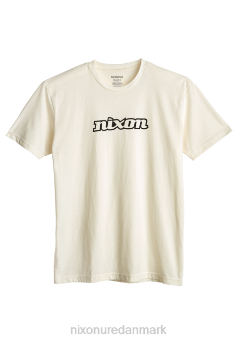 tøj Nixon og script eco-repreve t-shirt naturlig/sort 06F4502