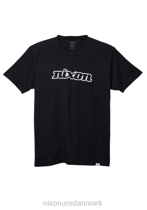 tøj Nixon og script eco-repreve t-shirt sort hvid 06F4499