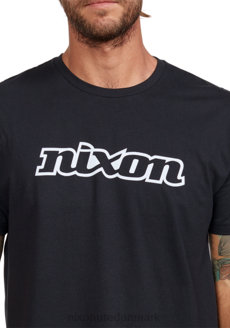 tøj Nixon og script eco-repreve t-shirt sort hvid 06F4499