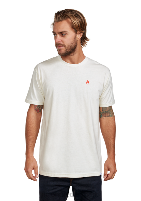 tøj Nixon spurv repreve t-shirt naturlig/rød 06F4496