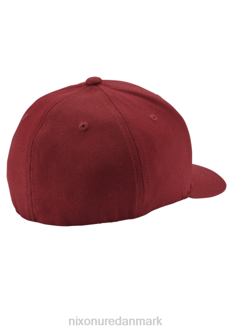 tilbehør Nixon dyb nede flexfit atletisk pasform hat bordeaux/hvid 06F4402