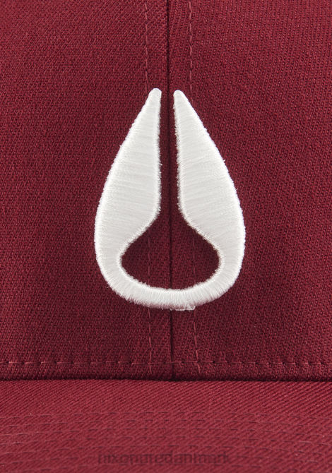 tilbehør Nixon dyb nede flexfit atletisk pasform hat bordeaux/hvid 06F4402