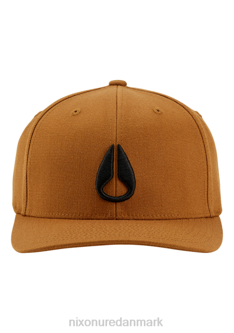 tilbehør Nixon dyb nede flexfit atletisk pasform hat brun/sort 06F4398