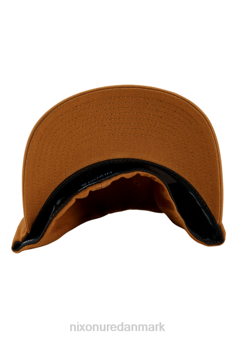 tilbehør Nixon dyb nede flexfit atletisk pasform hat brun/sort 06F4398