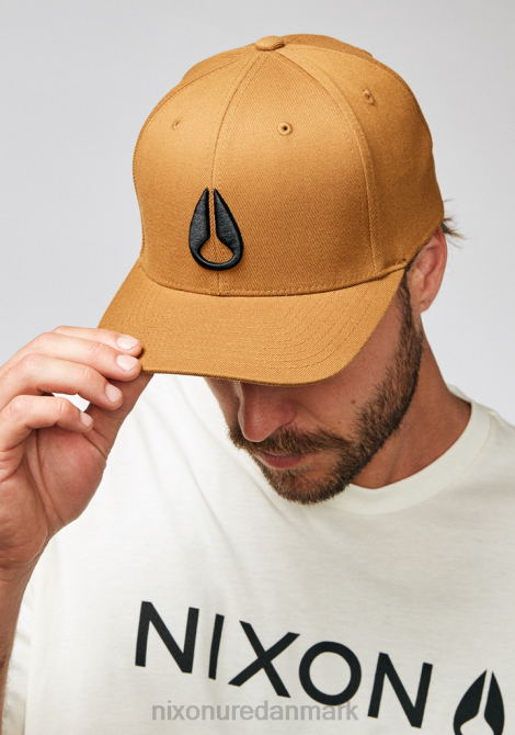 tilbehør Nixon dyb nede flexfit atletisk pasform hat brun/sort 06F4398