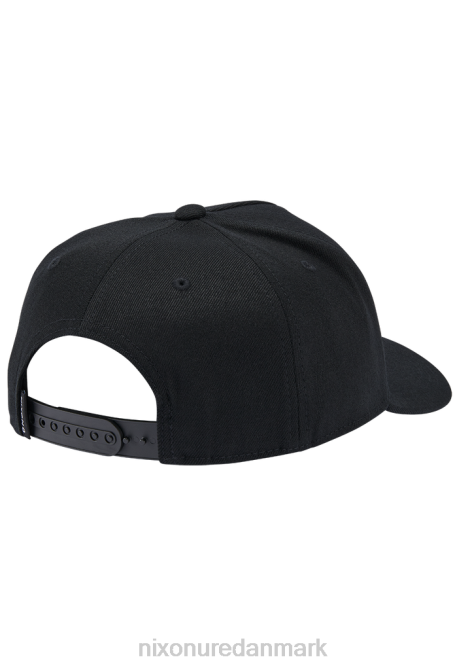 tilbehør Nixon dybt nede atletisk snapback sort hvid 06F4407