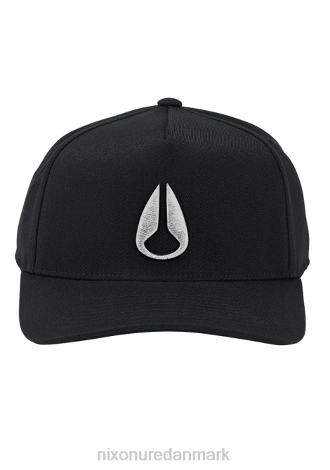 tilbehør Nixon dybt nede atletisk snapback sort hvid 06F4407