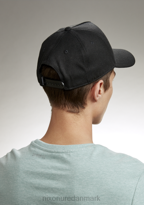 tilbehør Nixon dybt nede atletisk snapback sort hvid 06F4407