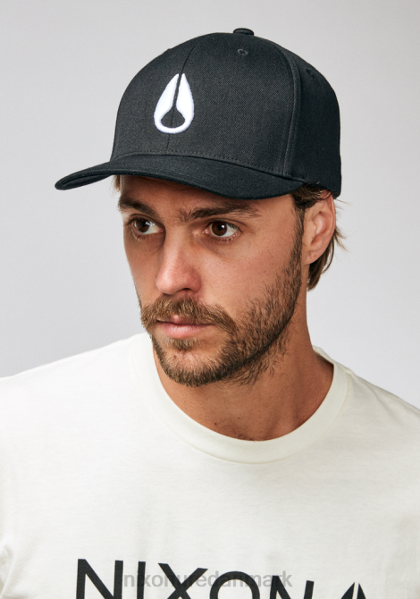 tilbehør Nixon dybt nede snapback sort hvid 06F4421