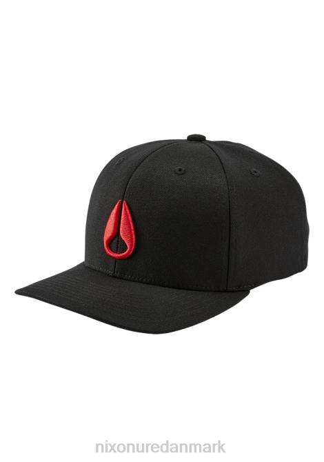 tilbehør Nixon dybt nede snapback sort/rød 06F4426