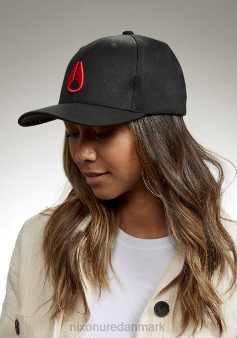 tilbehør Nixon dybt nede snapback sort/rød 06F4426