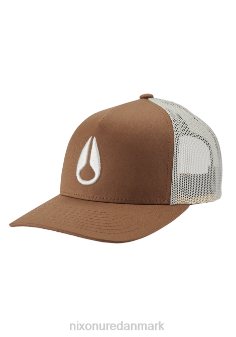 tilbehør Nixon ikonisk trucker hat brun/råhvid 06F4447