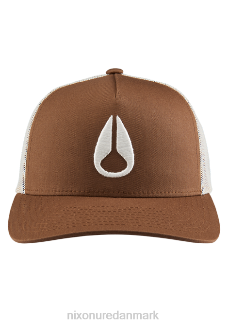tilbehør Nixon ikonisk trucker hat brun/råhvid 06F4447