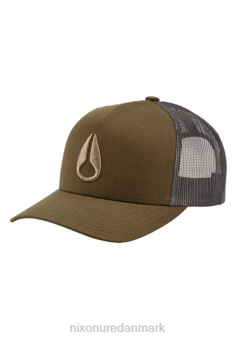 tilbehør Nixon ikonisk trucker hat mørk oliven 06F4445