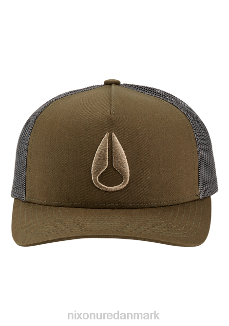 tilbehør Nixon ikonisk trucker hat mørk oliven 06F4445