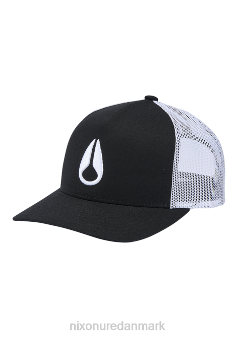 tilbehør Nixon ikonisk trucker hat sort hvid 06F4446