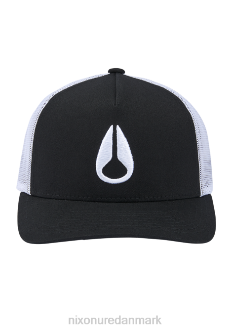 tilbehør Nixon ikonisk trucker hat sort hvid 06F4446