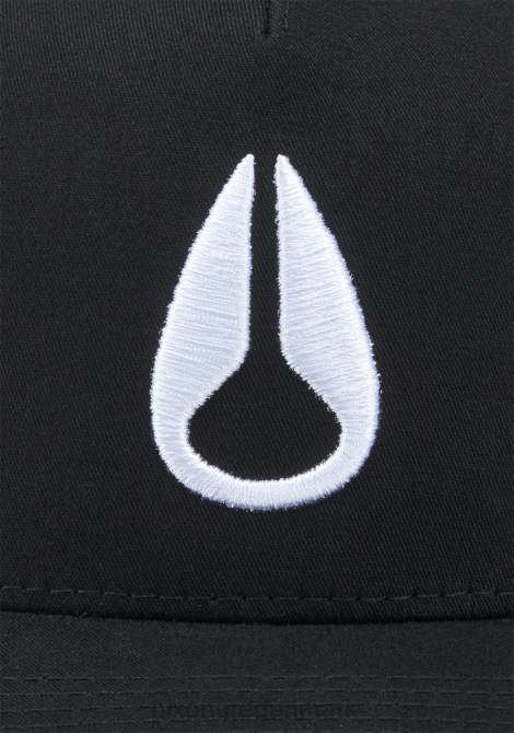 tilbehør Nixon ikonisk trucker hat sort hvid 06F4446