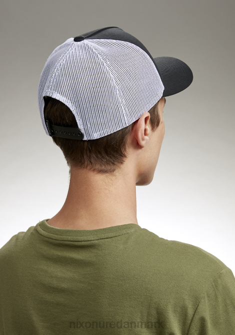 tilbehør Nixon ikonisk trucker hat sort hvid 06F4446