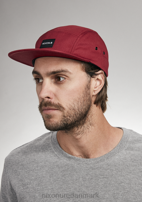 tilbehør Nixon mikey 5 panel hat bordeaux 06F4339