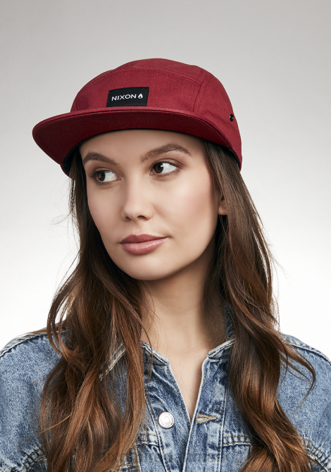 tilbehør Nixon mikey 5 panel hat bordeaux 06F4339