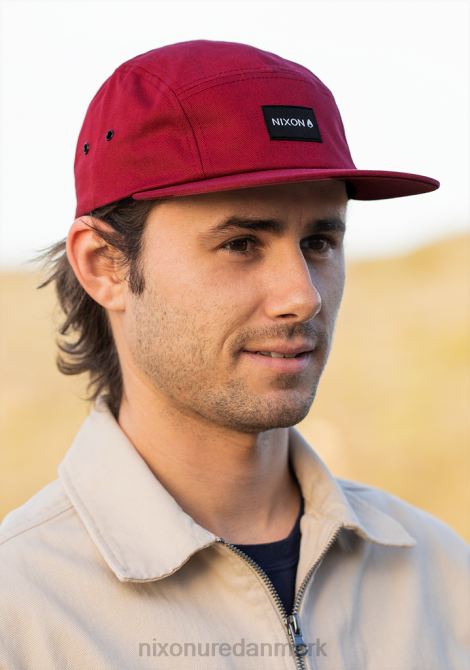 tilbehør Nixon mikey 5 panel hat bordeaux 06F4339