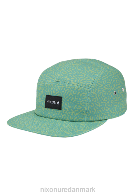 tilbehør Nixon mikey 5 panel hat squigg/grøn 06F4341
