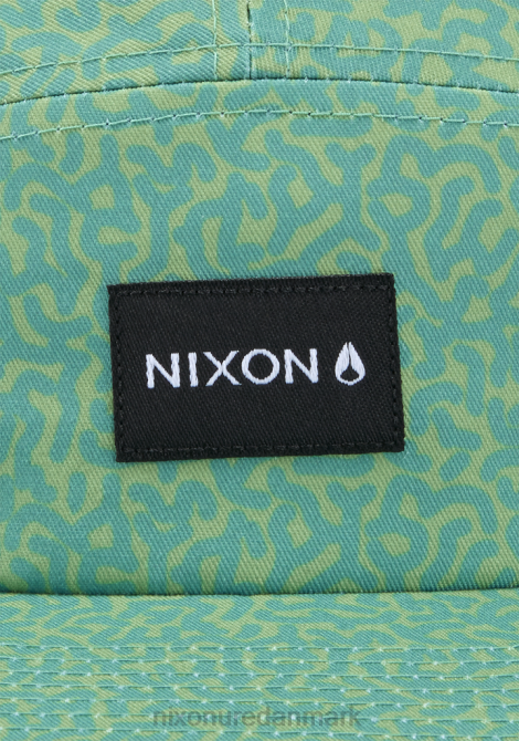 tilbehør Nixon mikey 5 panel hat squigg/grøn 06F4341
