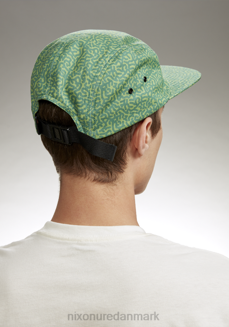 tilbehør Nixon mikey 5 panel hat squigg/grøn 06F4341