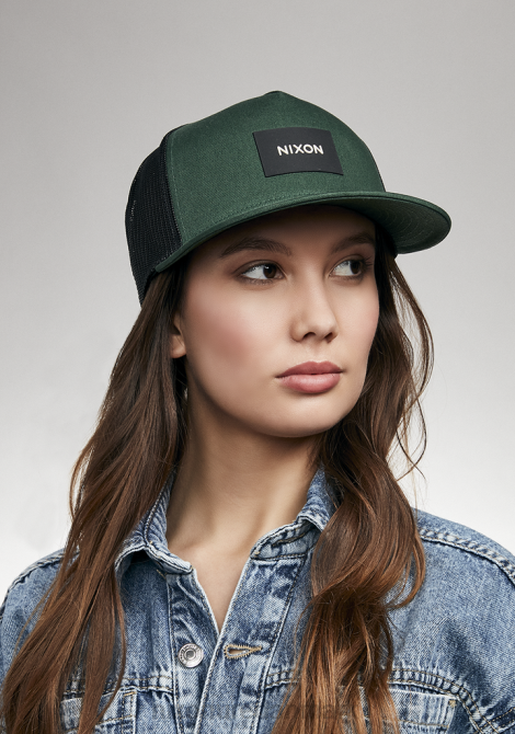 tilbehør Nixon team trucker hat grøn/sort 06F4439