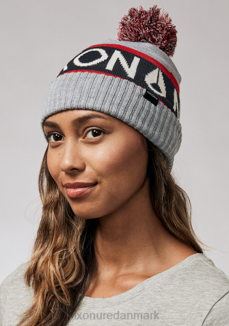 tilbehør Nixon teamster beanie gråmeleret/rød 06F4373