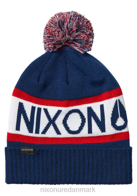 tilbehør Nixon teamster beanie marineblå/hvid 06F4372