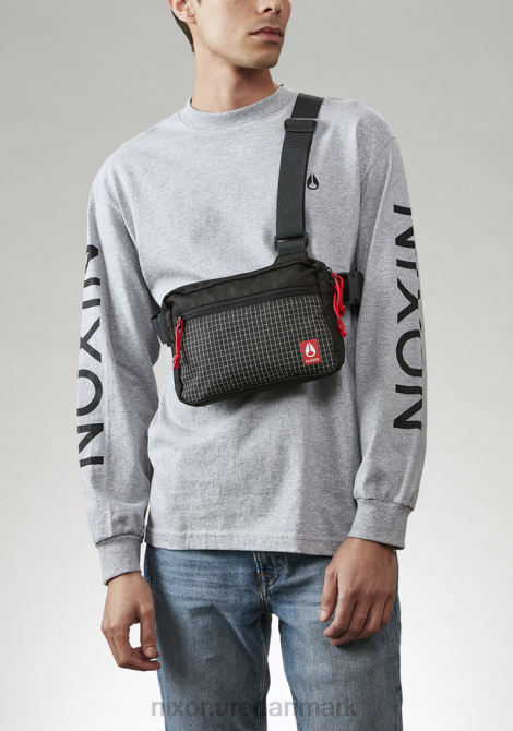 tilbehør Nixon bandit taske sort/rød 06F4322