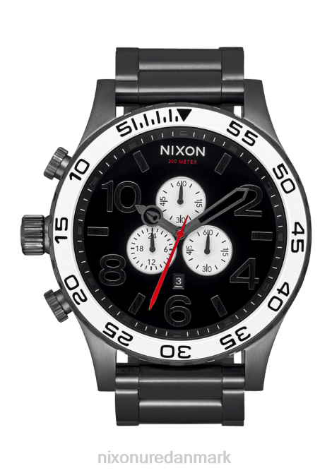 holde øje Nixon 51-30 krono sort/hvid/gunmetal 06F426