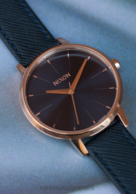 holde øje Nixon kensington læder marineblå/roset guld 06F4236